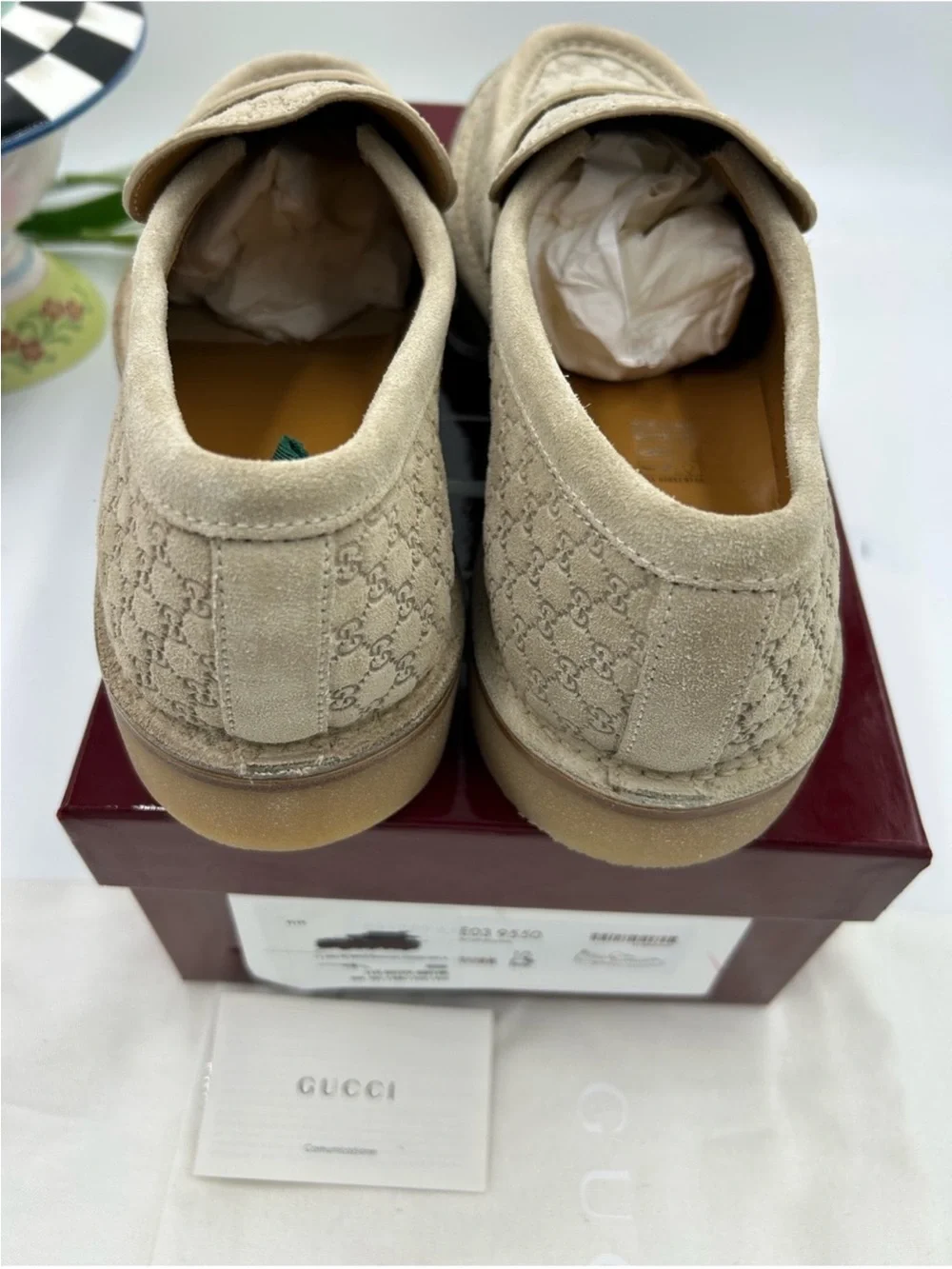 Men’s Gucci GG monogram Web loafer size 10 fit 10.5 US made in Italy